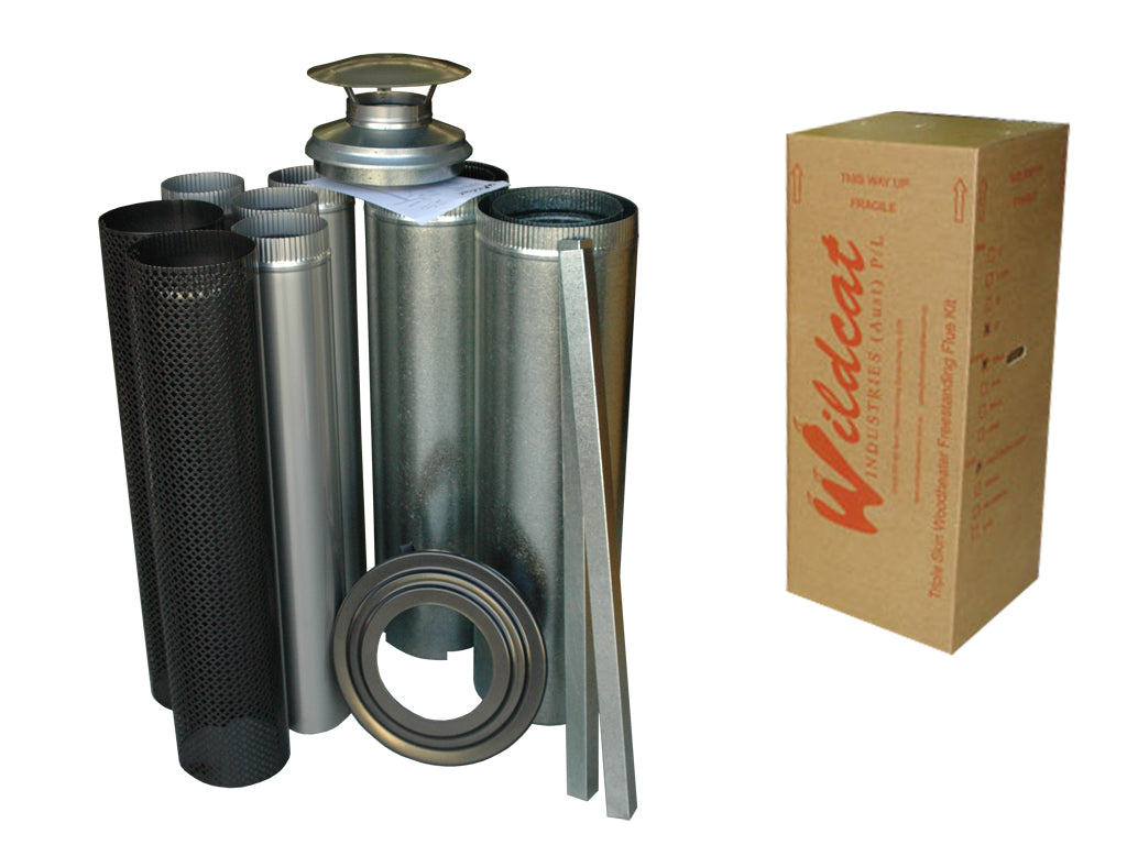 Wildcat Standard Triple Flue Kit - 3.8m