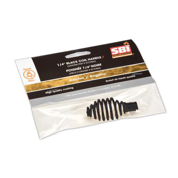 1/4" Black Spiral Coil Handle