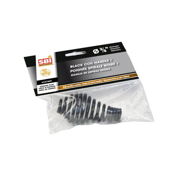 3/8" Black Spiral Coil Handle